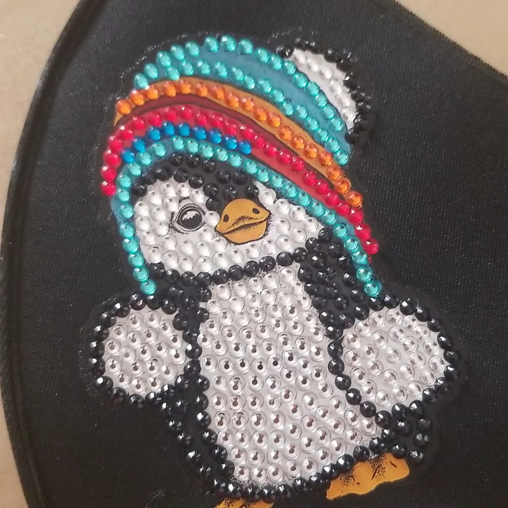 Penguin Jeweled Facemask nwot